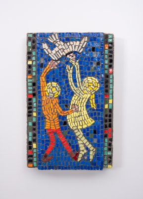 Glass Mosaic of Children Playing, 1960s-GCG-883240