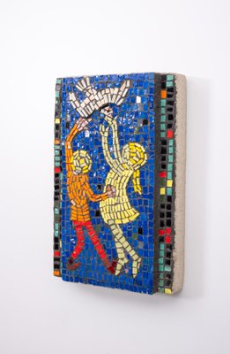 Glass Mosaic of Children Playing, 1960s-GCG-883240