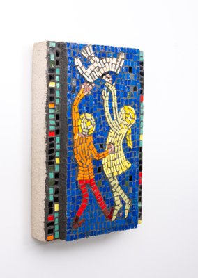 Glass Mosaic of Children Playing, 1960s-GCG-883240