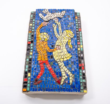 Glass Mosaic of Children Playing, 1960s-GCG-883240