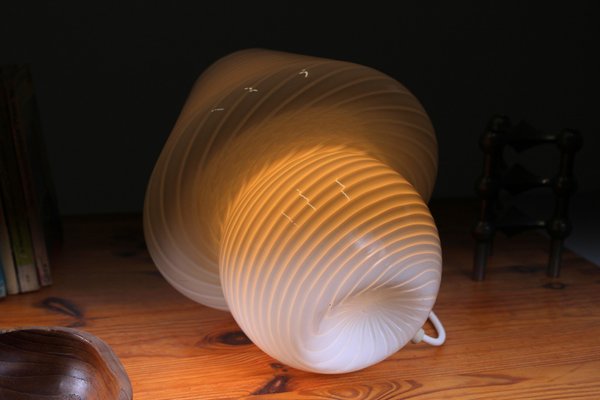 Glass Mushroom Swirl Table Lamp in Murano Glass, 1970s-XT-1444719