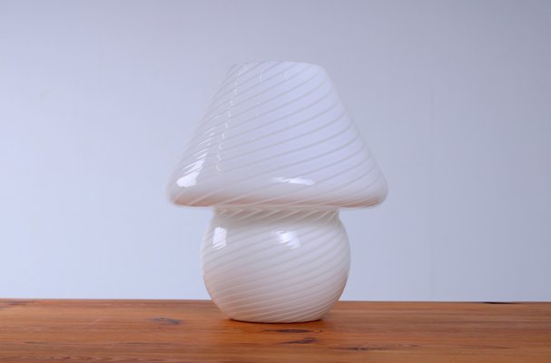 Glass Mushroom Swirl Table Lamp in Murano Glass, 1970s-XT-1444719