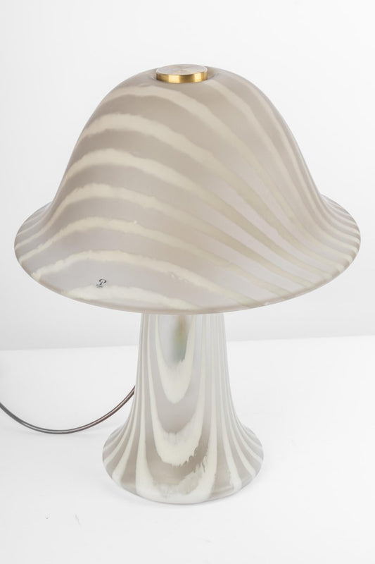 Glass Mushroom Table Lamp attributed to Peill & Putzler, Germany, 1970s