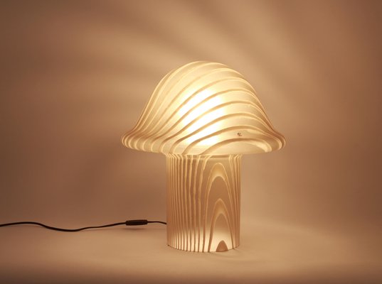 Glass Mushroom Table Lamps from Peill & Putzler, Germany, 1970s-UGR-1085347