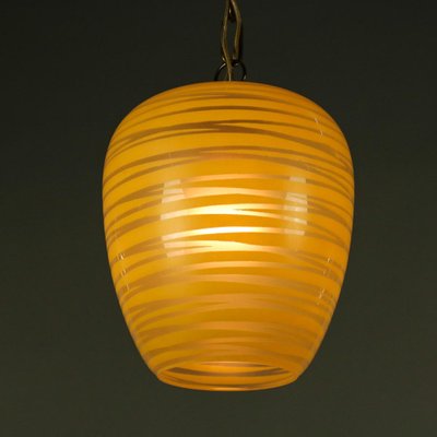 Glass Pendant Lamp, 1950s-FUP-582670