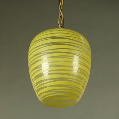 Glass Pendant Lamp, 1950s-FUP-582670