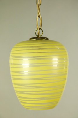 Glass Pendant Lamp, 1950s-FUP-582670