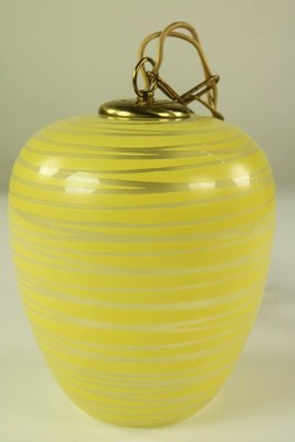 Glass Pendant Lamp, 1950s-FUP-582670