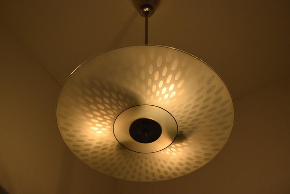 Glass Pendant Lamp from Napako, 1970s-TZ-999769