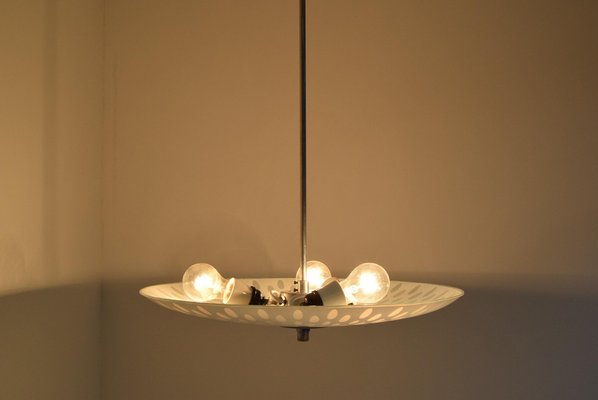 Glass Pendant Lamp from Napako, 1970s-TZ-999769