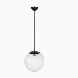 Glass Pendant Lamp with Air Bubbles Attributed to Raak, 1960s-PX-699465