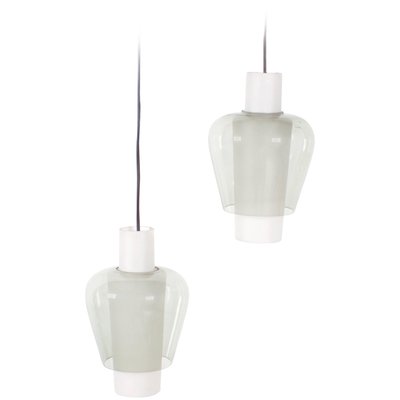 Glass Pendant Lamps by Tapio Wirkkala, Finland, 1950s, Set of 2-QT-1263413