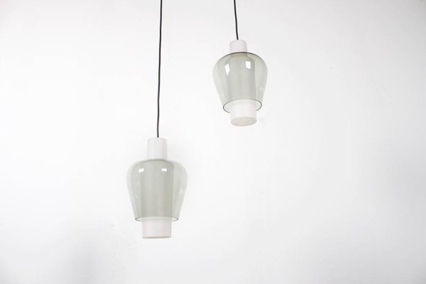 Glass Pendant Lamps by Tapio Wirkkala, Finland, 1950s, Set of 2-QT-1263413