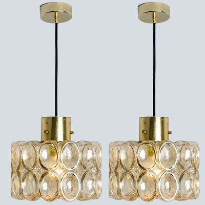 Glass Pendants attributed to Helena Tynell for Glashütte Limburg, 1965, Set of 2-VDW-2044215