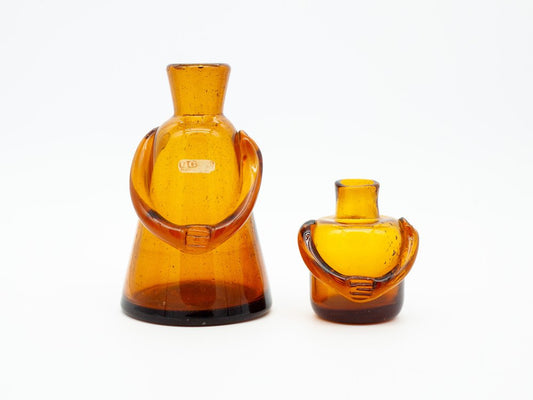 Glass People Decanters by Erik Höglund for Boda, Sweden, 1950s, Set of 2