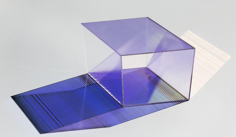 Glass Rho Square Coffee Table by Sebastian Scherer