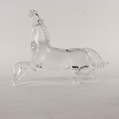 Glass Sculpture of Horse by Arnaldo Zanella-VMM-1713250