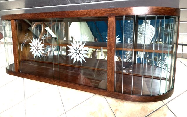 Glass Showcase with Rounded Sides for Hanging, 1970s-WQQ-2020133