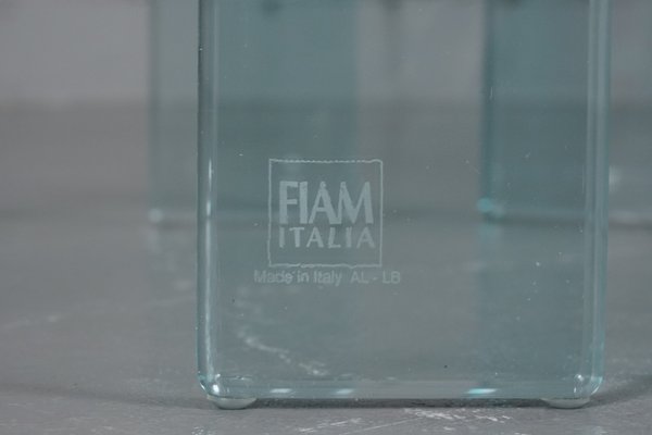 Glass Side Tables in the style of Alvar Aalto for Fiam, Italy, Set of 3-XNJ-1785609