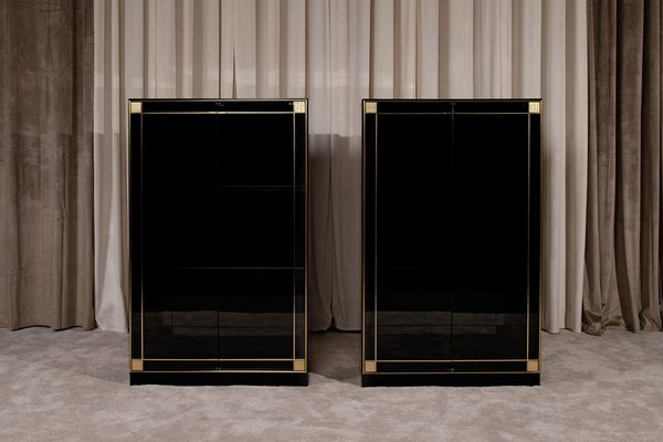 Glass Sideboards by Pierre Cardin for Bobois Roche, 1980s, Set of 2-WQA-1822267