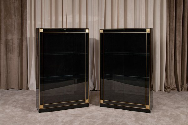 Glass Sideboards by Pierre Cardin for Bobois Roche, 1980s, Set of 2-WQA-1822267