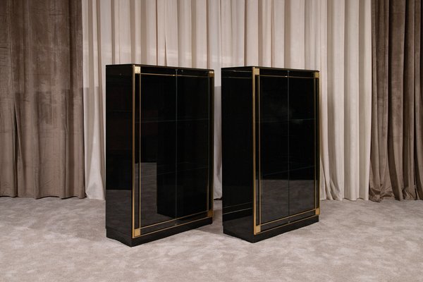 Glass Sideboards by Pierre Cardin for Bobois Roche, 1980s, Set of 2-WQA-1822267