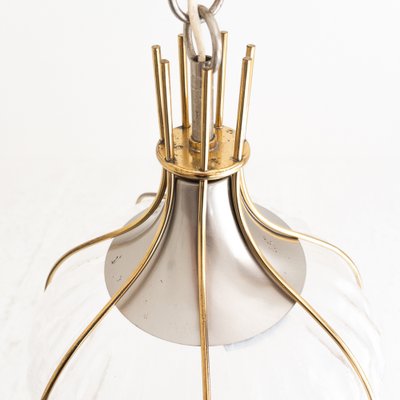 Glass Suspension Lamp attributed to Angelo Brotto for Luci, Italy, 1960s-UPW-1736722