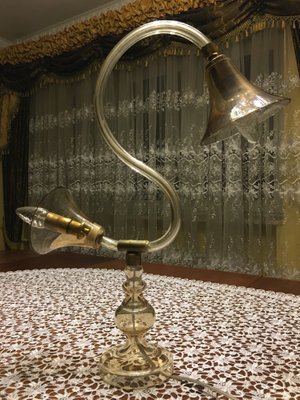 Glass Table Lamp, 1960s-WQQ-827583