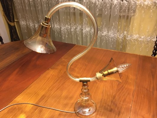 Glass Table Lamp, 1960s-WQQ-827583