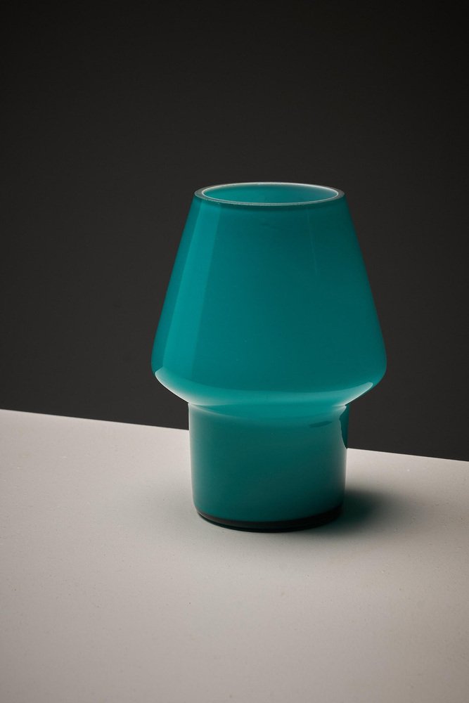 Glass Table Lamp attributed to Uno and Östen Kristiansson for Luxus Vittsjö, Sweden, 1970s