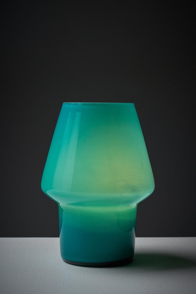 Glass Table Lamp attributed to Uno and Östen Kristiansson for Luxus Vittsjö, Sweden, 1970s