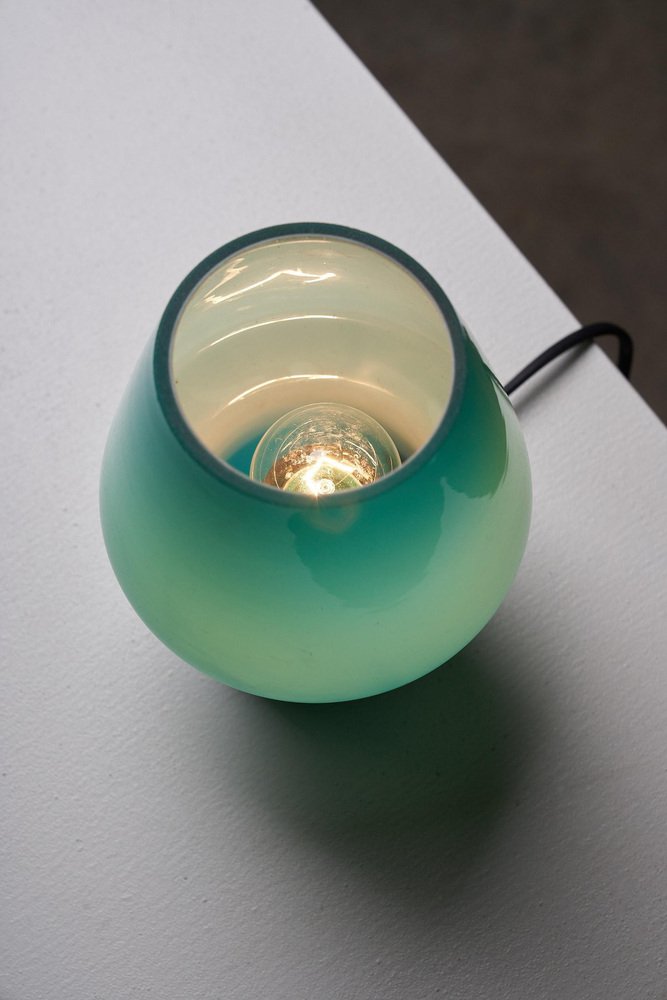 Glass Table Lamp attributed to Uno and Östen Kristiansson for Luxus Vittsjö, Sweden, 1970s