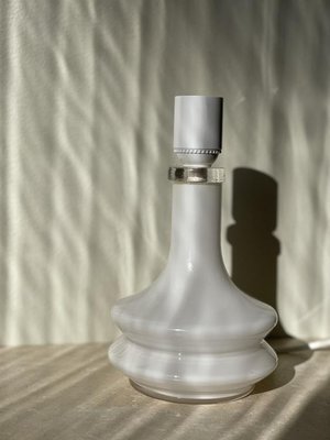 Glass Table Lamp in White by Gert Nyström for Fagerhult, 1960s-ARN-1048941