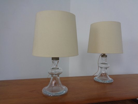 Glass Table Lamps by Michael Bang for Holmegaard, 1970s, Set of 2-RDW-1289514