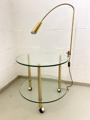 Glass Table with Brass Frame, 1960-SZM-1768873