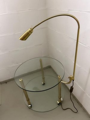 Glass Table with Brass Frame, 1960-SZM-1768873