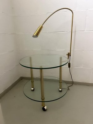 Glass Table with Brass Frame, 1960-SZM-1768873