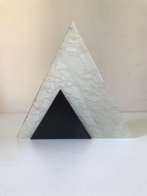 Glass Triangular Table Lamp, 1960s-NER-592652