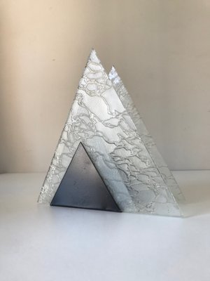 Glass Triangular Table Lamp, 1960s-NER-592652