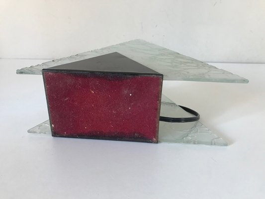 Glass Triangular Table Lamp, 1960s-NER-592652