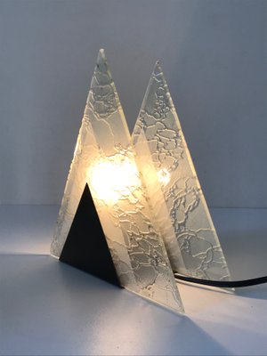 Glass Triangular Table Lamp, 1960s-NER-592652