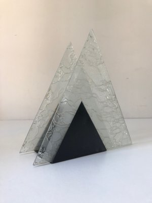 Glass Triangular Table Lamp, 1960s-NER-592652