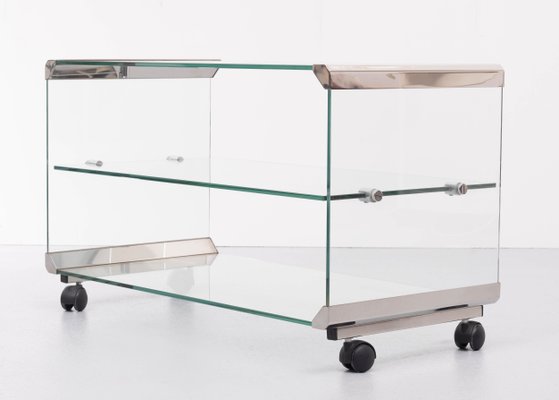 Glass Trolley from Galotti & Radice, Italy, 1970s-GCG-1107286