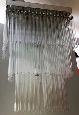 Glass Tube Ceiling Lamp, 1970s-IKW-828257