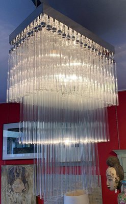 Glass Tube Ceiling Lamp, 1970s-IKW-828257