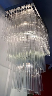 Glass Tube Ceiling Lamp, 1970s-IKW-828257