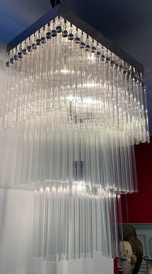 Glass Tube Ceiling Lamp, 1970s-IKW-828257