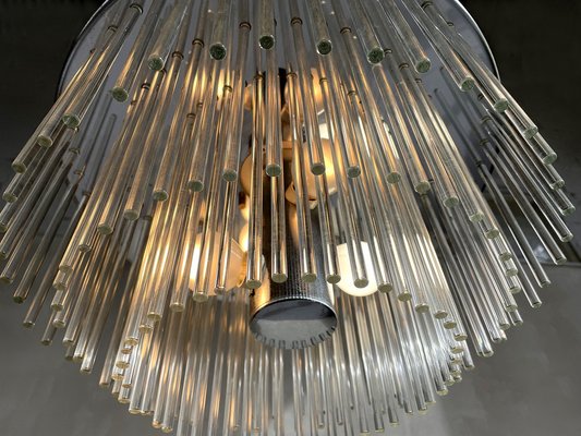 Glass Tube Ceiling Lamp by Gaetano Sciolari for Sciolari, Italy, 1970s-FQ-1178400