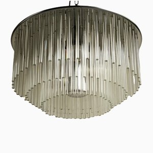 Glass Tube Ceiling Lamp by Gaetano Sciolari for Sciolari, Italy, 1970s-FQ-1178400