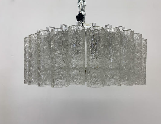 Glass Tubes Chandelier Flush Mount from Doria Leuchten, 1960s